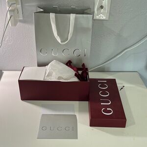 Gucci Burgundy and Silver Gift Set